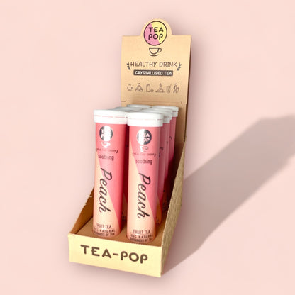 Peach Green Tea-Pop, quick brew gourmet tea (8 tube tray)