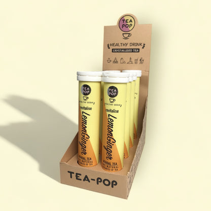 Lemon Ginger Tea-Pop, quick brew gourmet tea (8 tube tray)