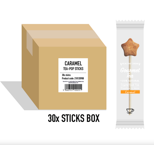 30 Caramel Tea-Pop Sticks (Without packaging and trays)