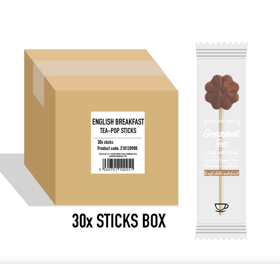 30 English Breakfast Tea-Pop Sticks (Without packaging and trays)