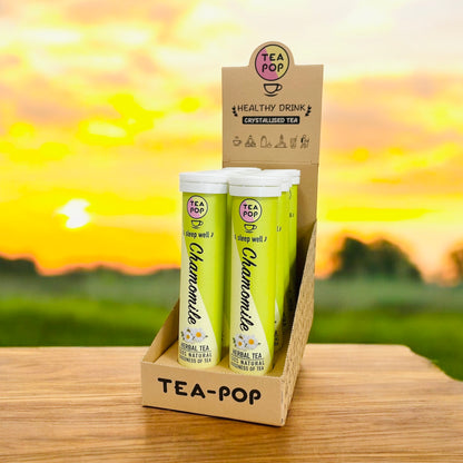 Chamomile Herbal Tea-Pop, quick brew gourmet tea (8 tube tray)