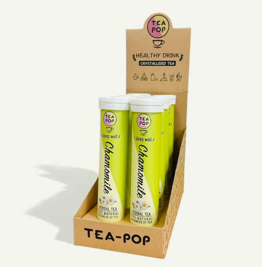 Chamomile Herbal Tea-Pop, quick brew gourmet tea (8 tube tray)