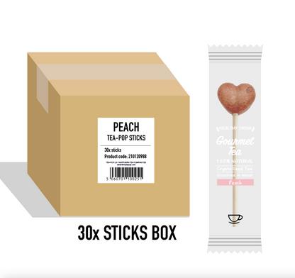 30 Peach Fruit Tea-Pop Sticks (Without packaging and trays)